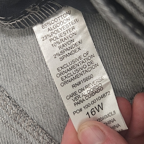 Womens democracy plus size gray jeans! - Picture 6 of 9